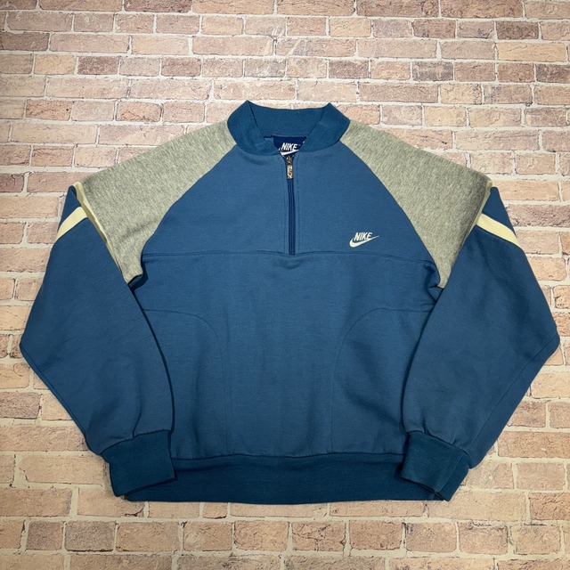 1980'S NIKE H/Z SWEAT SHIRT BLUE SIZE M
