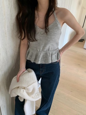 (即納)P.Y.T / Chemical Frill Bustier / gray