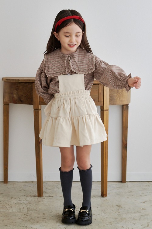 サロペブルマスカート<Ivory>