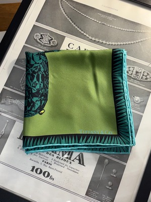 Tiffany & Co. / vintage bird on a rock scarf.