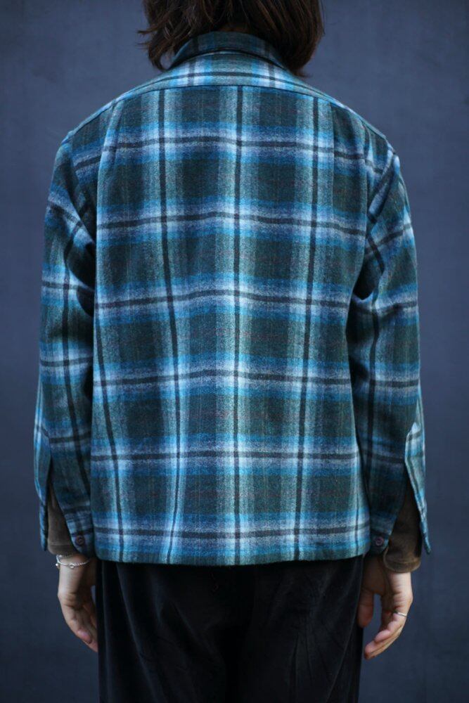 Pendleton [PENDLETON] vintage open collar wool shirt [1970s