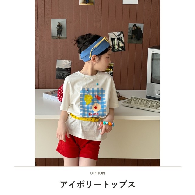 【KID】シャインフルーツプリント半袖Tシャツ - 2