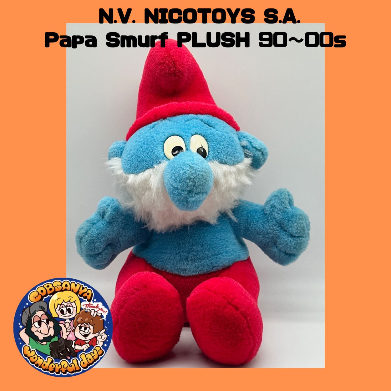 N.V. NICOTOYS S.A. Papa Smurf PLUSH 90～00s