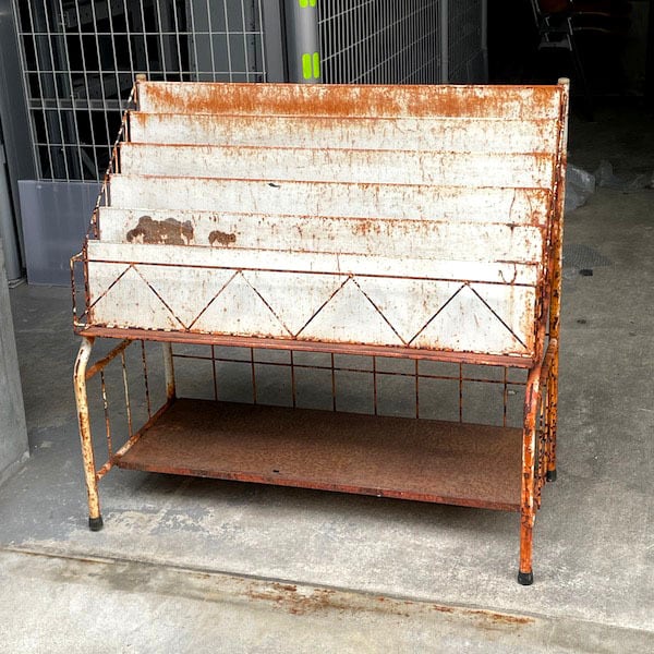 ビンテージ　マガジンラック　アイアン　シャビィ　店舗什器　プランターラック ビンテージマガジンラックアイアンシャビィ店舗什器プランターラック