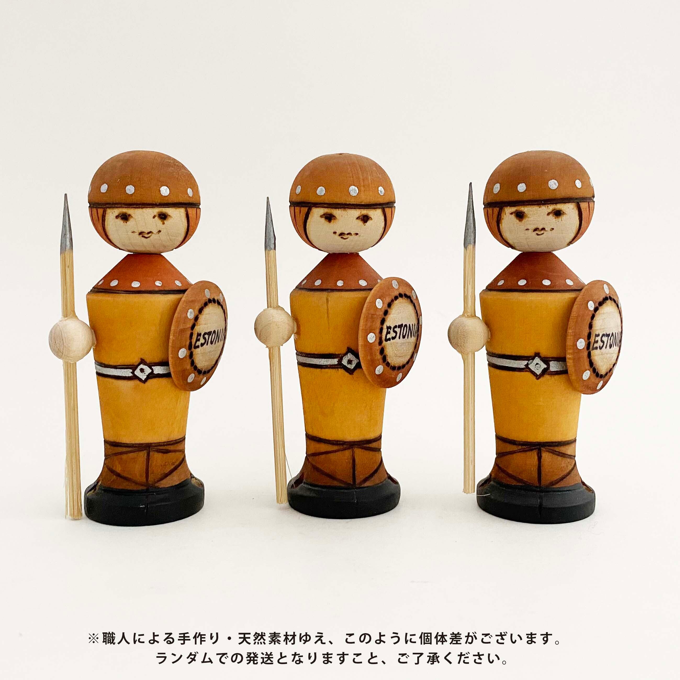 エストニア・ヴァイキングこけし（ウッドバーニング）