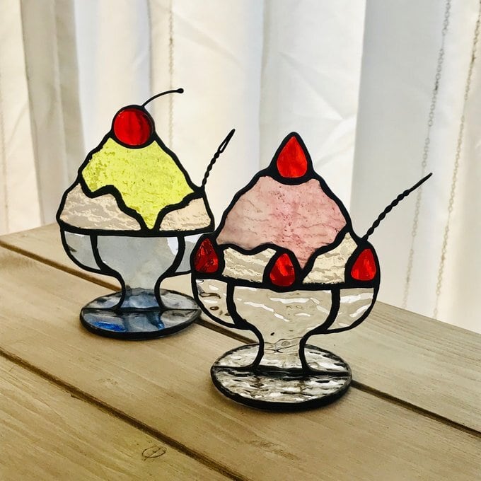 ステンドグラス かき氷 メロン | デコ ステンドグラスショップ