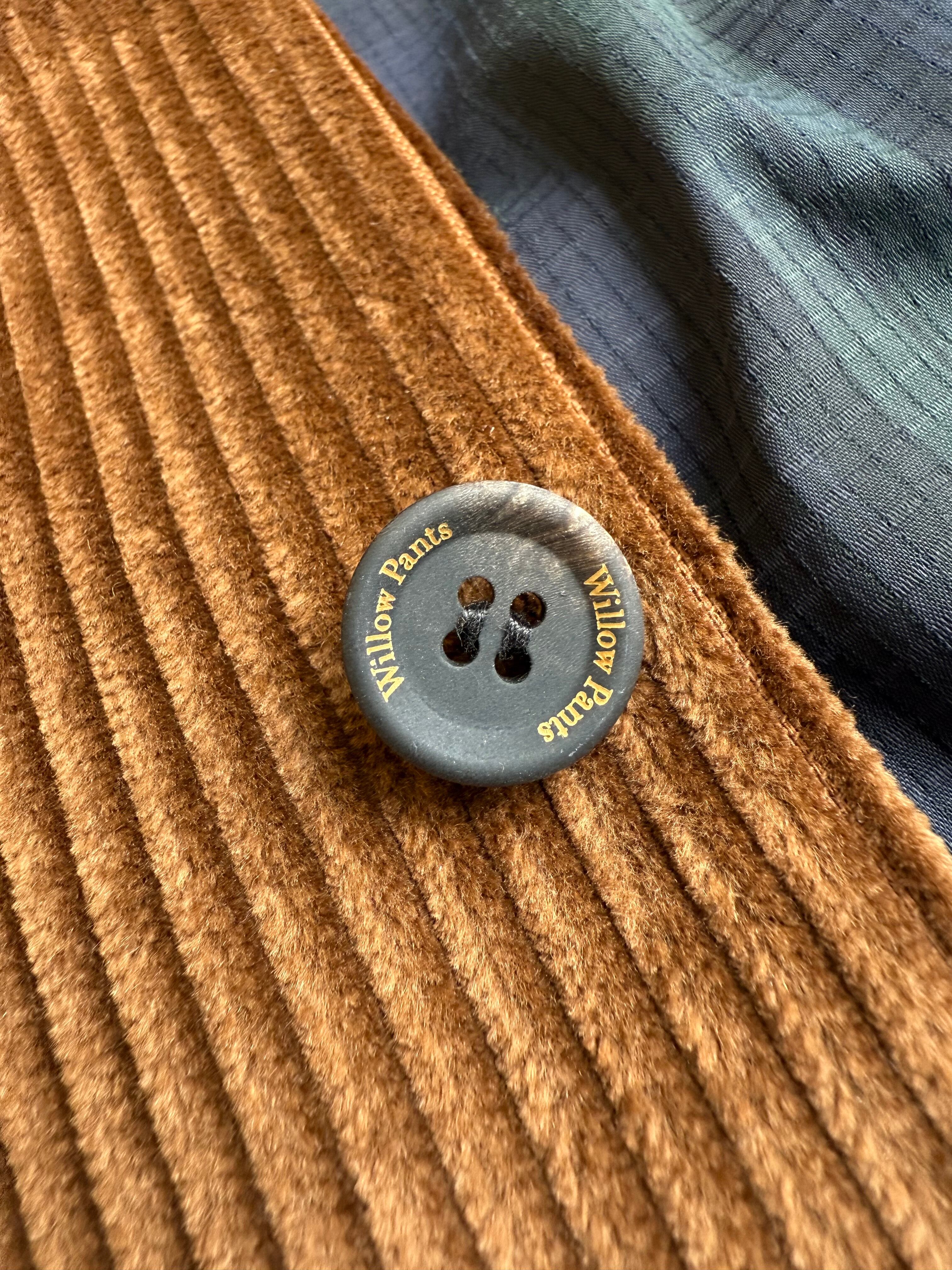 Willow Pants「P-032 DEAD STOCK FABRIC JACKET BROWN- CORDUROY Made