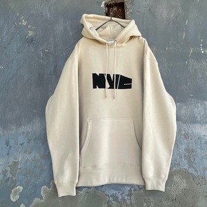 Print hoodie NYC beige