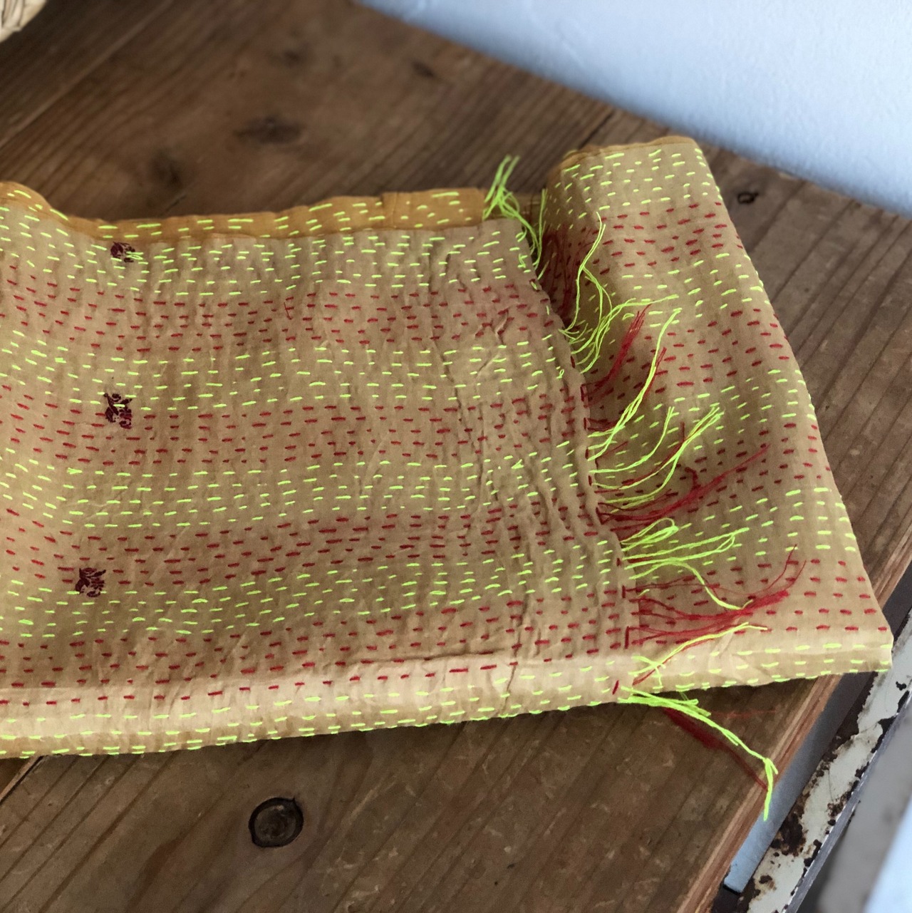 リサイクルサリーのカンタショール 小03 インドの手仕事布 Mulaセレクト