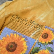 Claude Monet sunflower art print tee