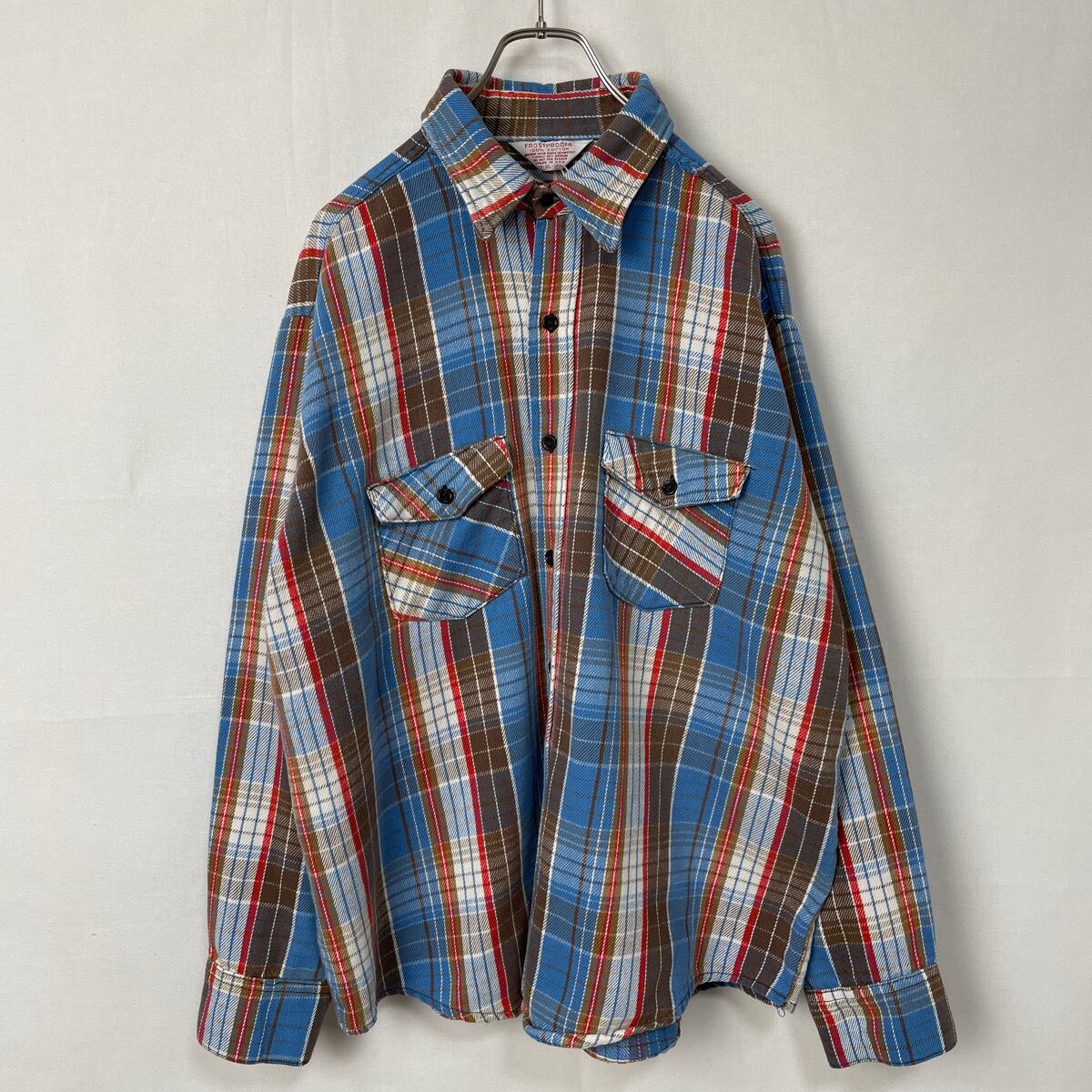 70s USA製 FROSTPROOF チェック ヘビーネルシャツ 古着 ヴィンテージ