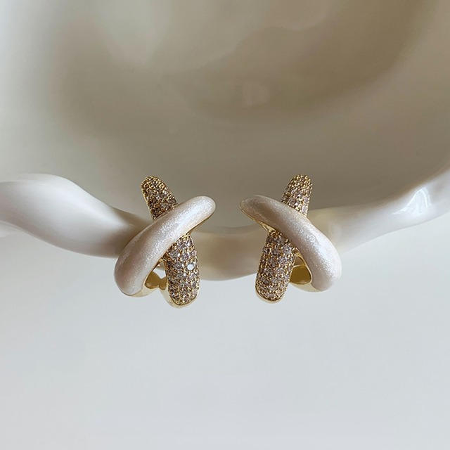 Cross Lumière Earrings　a0036