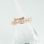 エメラルドカット ダイヤモンド エタニティリング VVS K18 PG / 1.670ct