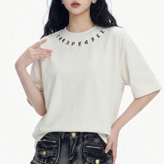neck curve logo short-sleeve tee　ネックカーブロゴ半袖ティー　J1849
