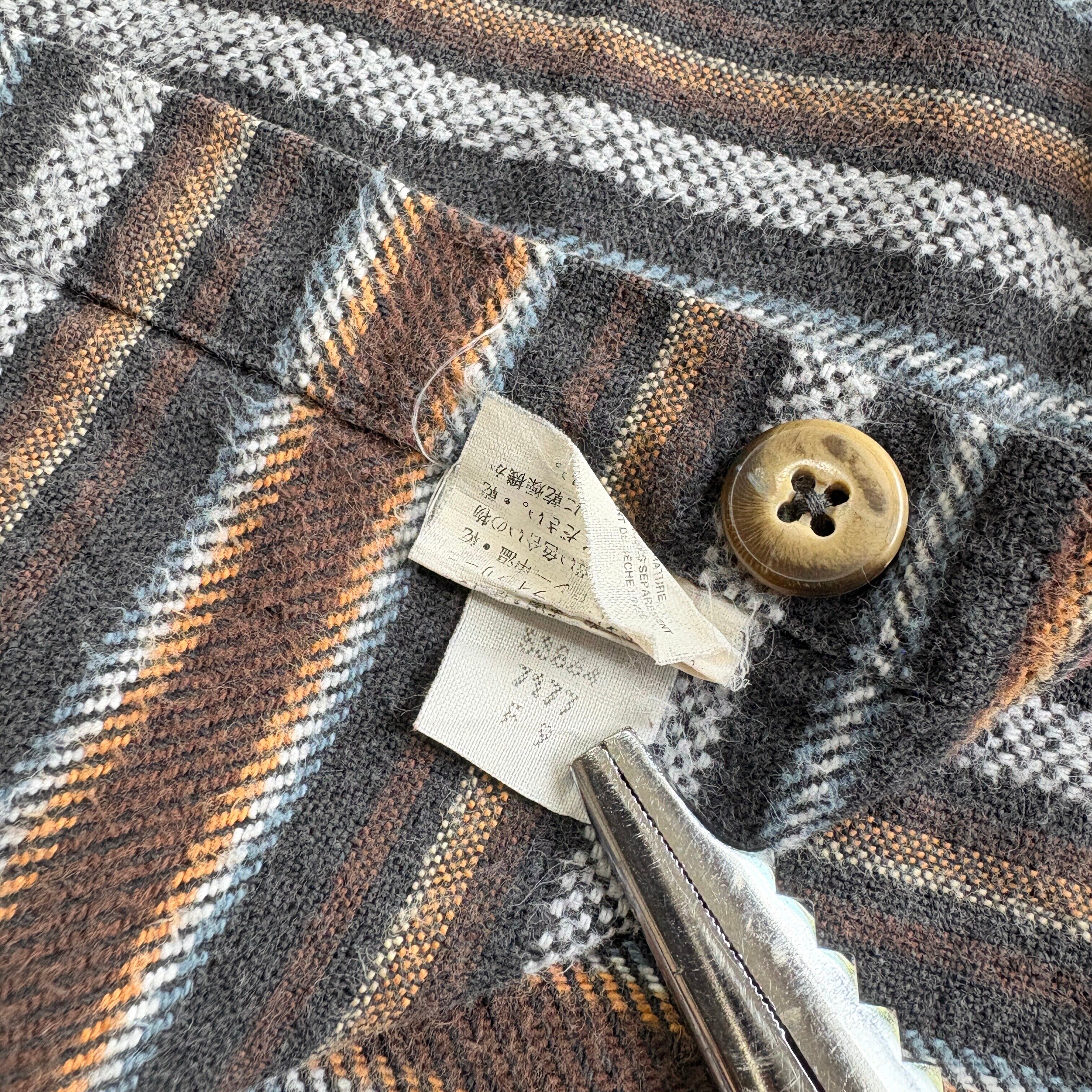 PATAGONIA 90s ルーマニア製 ヘビーフランネルシャツ 黒×金M 90s 1999年製 patagonia Heavy Flannel shirt 【strata black】 | Que