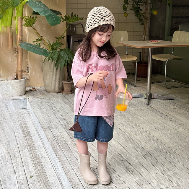 【KID】アニマルフルーツプリントクルーネック半袖Tシャツ - 12