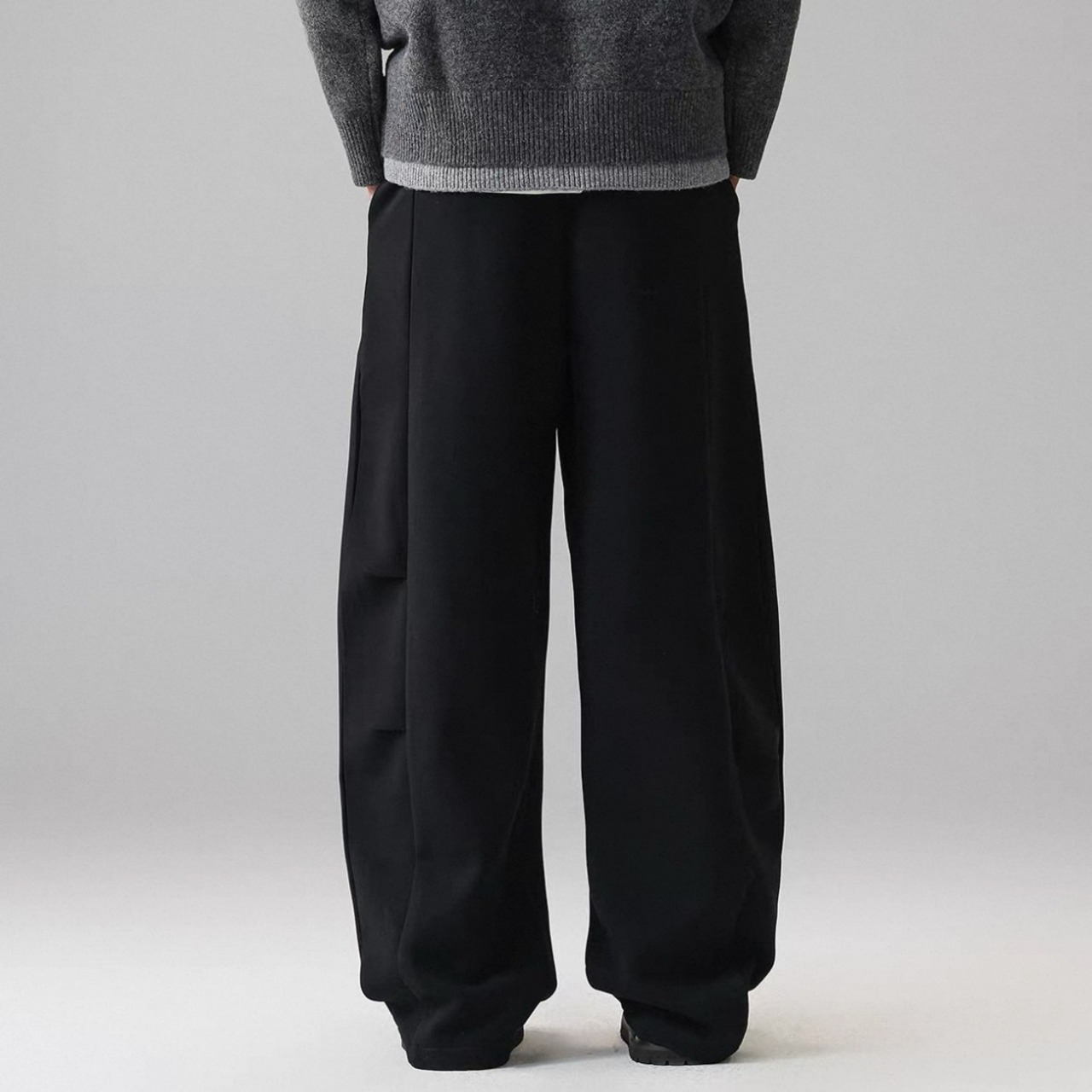 Wide tuck easy slacks pants 1238 - 11