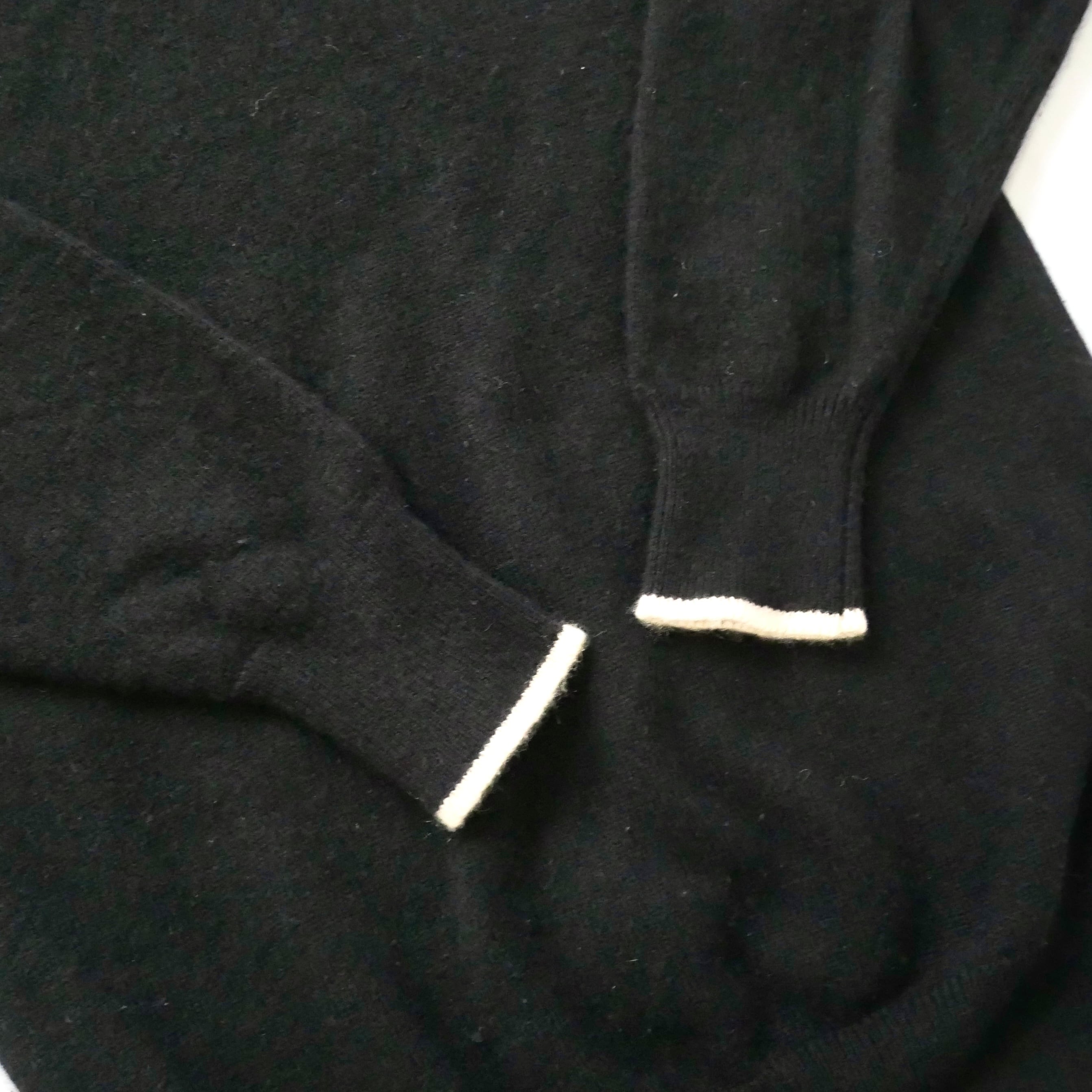 デッドストック Smith&amp;Telford カシミヤニット スコットランド製 Made in Scotland Smith&Telford black 100%cashmere knit