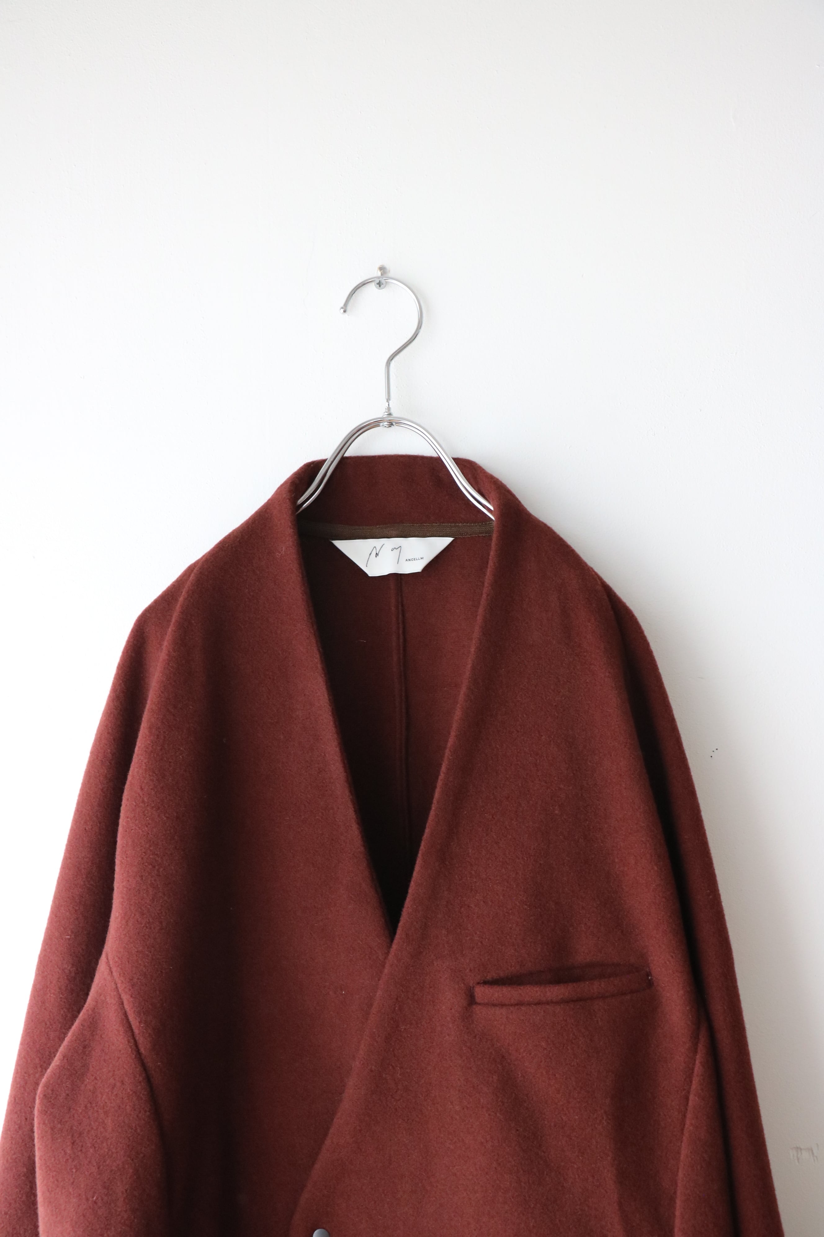 Ancellm -W/CA NO COLLAR DOUBLE JACKET- / ANC-JK103 / アンセルム