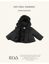 ロア / ROA / ドットフード中綿ジャケット / 韓国子供服 / キッズ / 26winter〖取寄〗*XXS~XL*