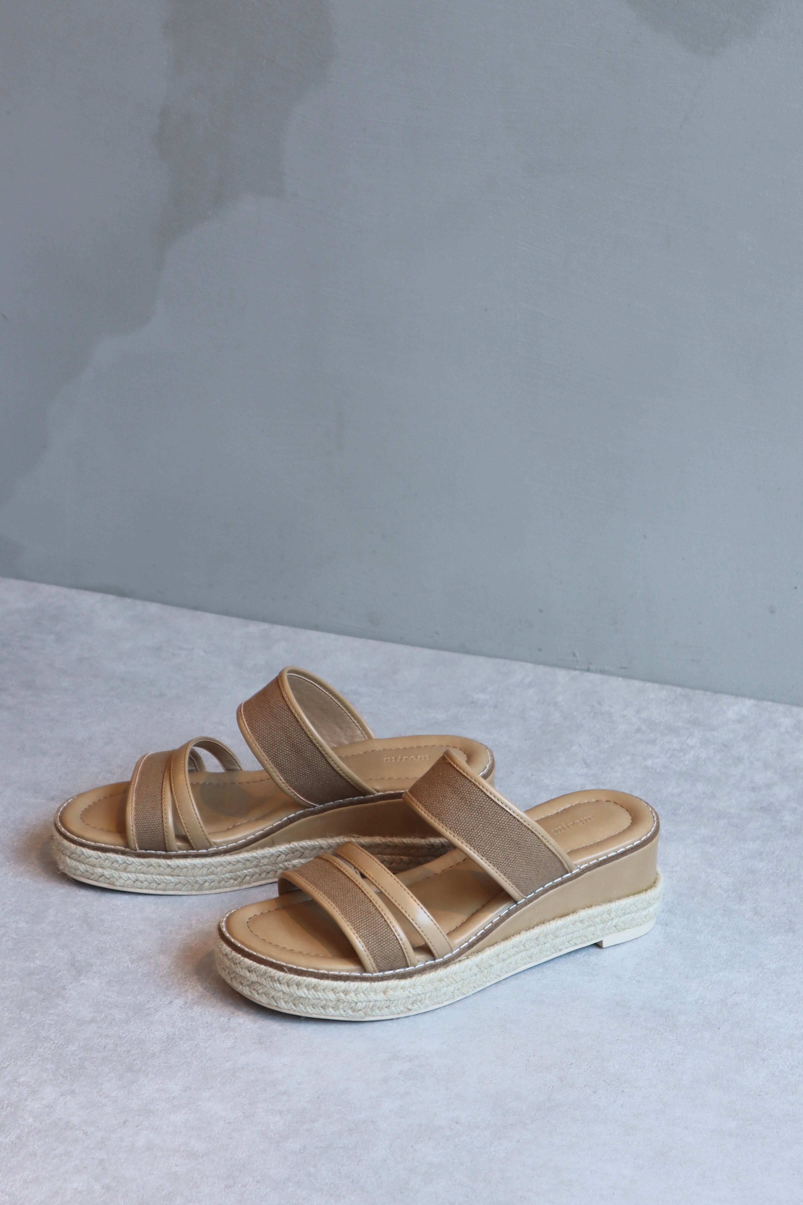 Bicolor jute sandals CORK