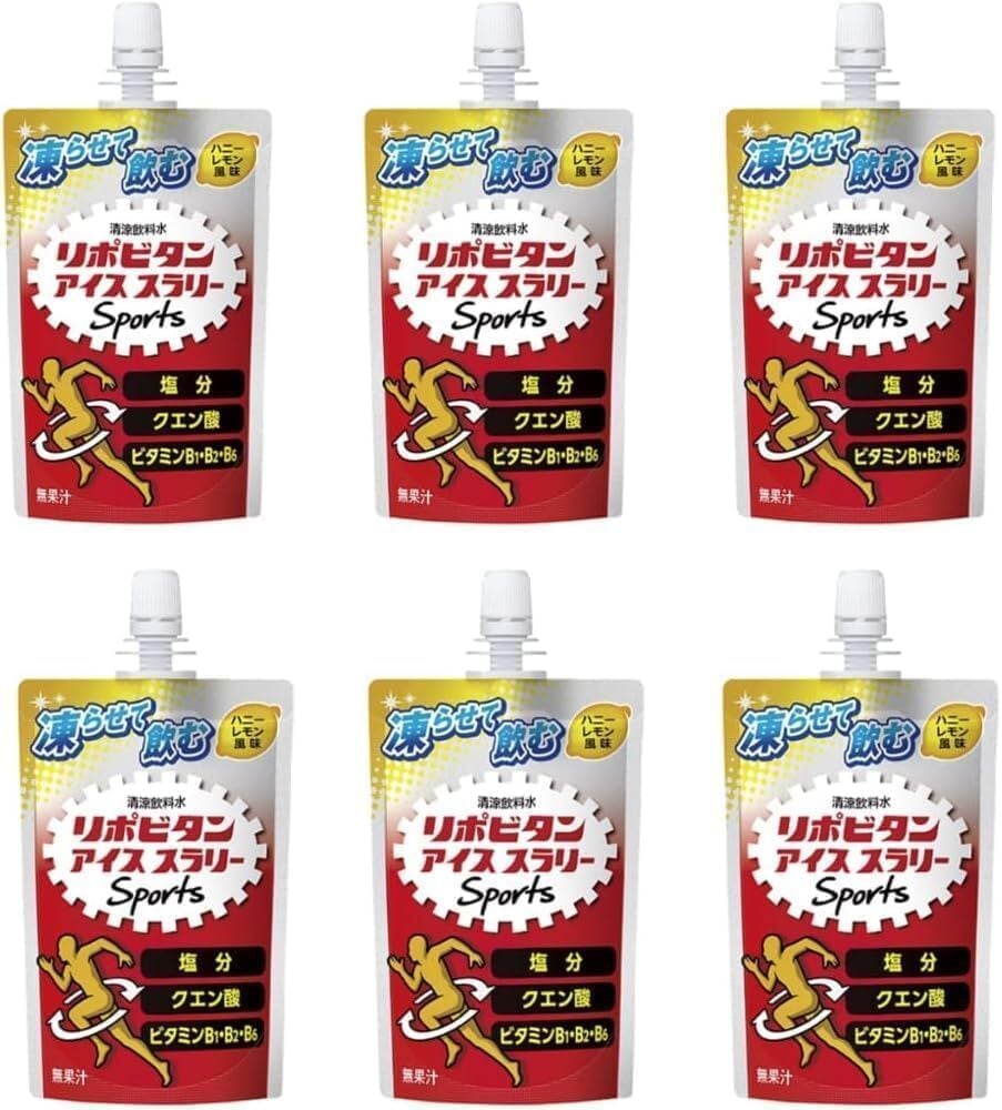 リポビタン アイススラリー Sports 120g ×6 熱中症対策 熱中症予防 栄養補給 (ハニーレモン風味×6)