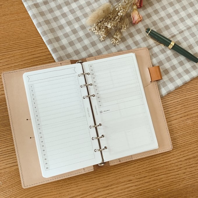 バイブルサイズ/毎日の記録リフィル(見開き1ヶ月)