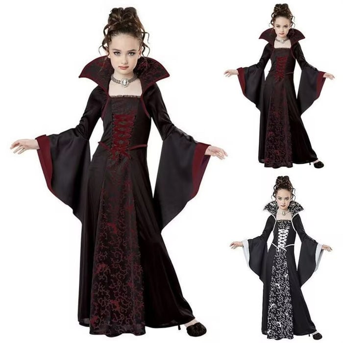 ハロウィン コスプレ 魔女 女の子 子供用 ワンピース 2色 110-160