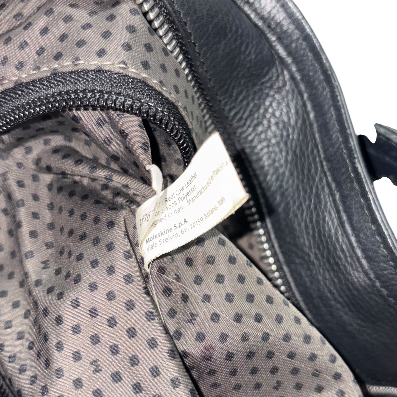 MOLESKINE black leather tote bag