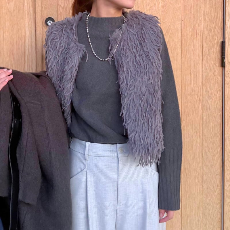 【 ATELIER SIX 】フリンジファーベスト