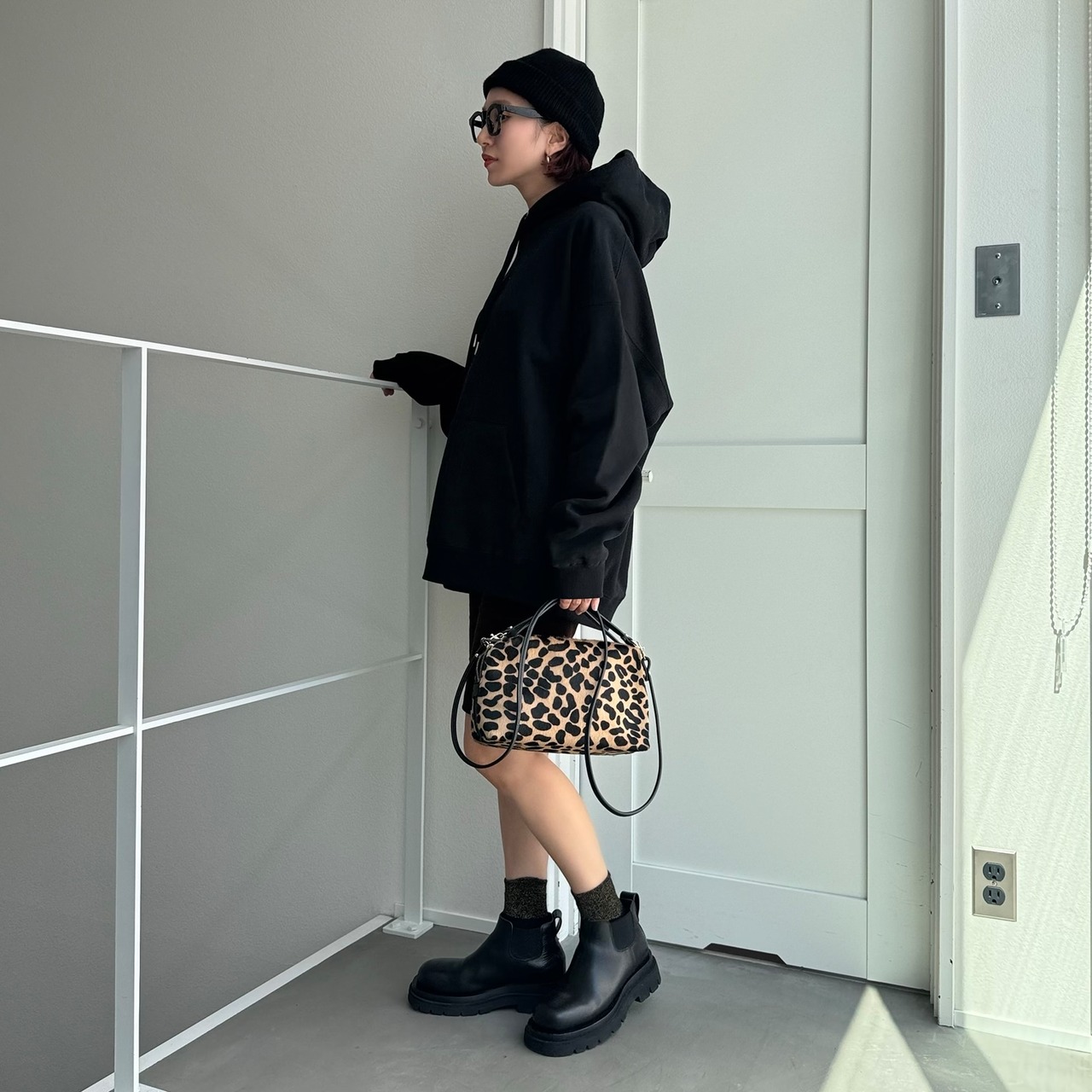 フーディーUSコットンBIGスウェットPO/ブラック