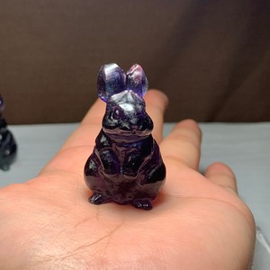 送料込み☆5.フローライトうさぎ・インテリア