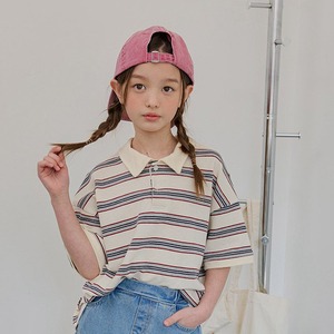 【予約商品】border collar tops