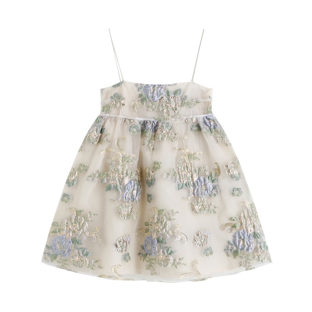 Flower embroidery tutu skirt