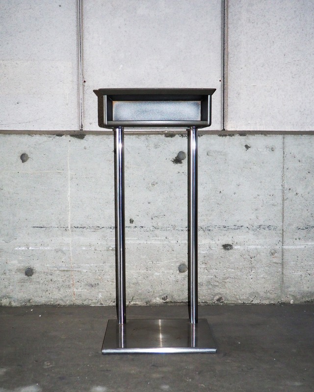 okamura stainless steel table with a shelf