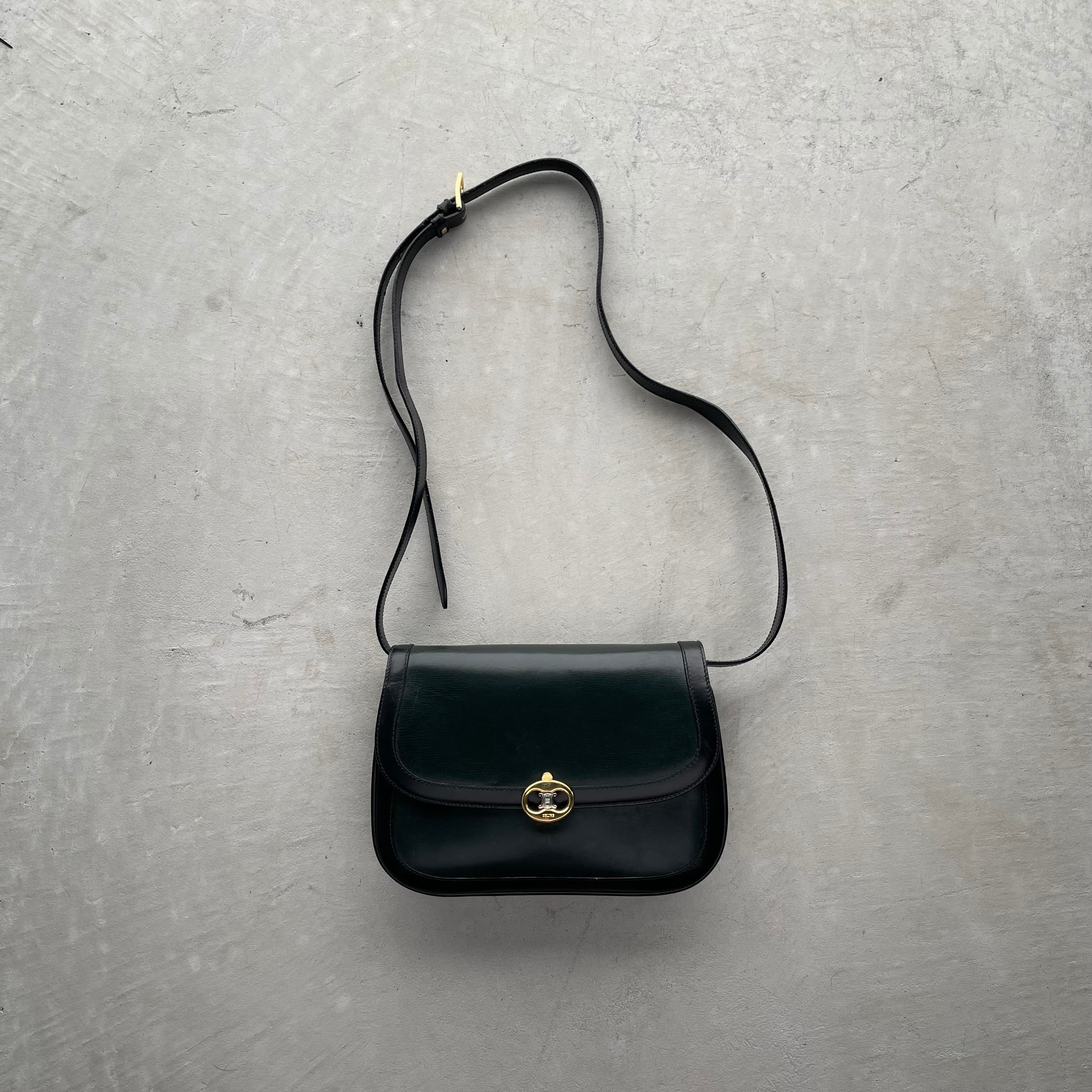 CELINE / vintage leather shoulder bag made in ITALY セリーヌ ...
