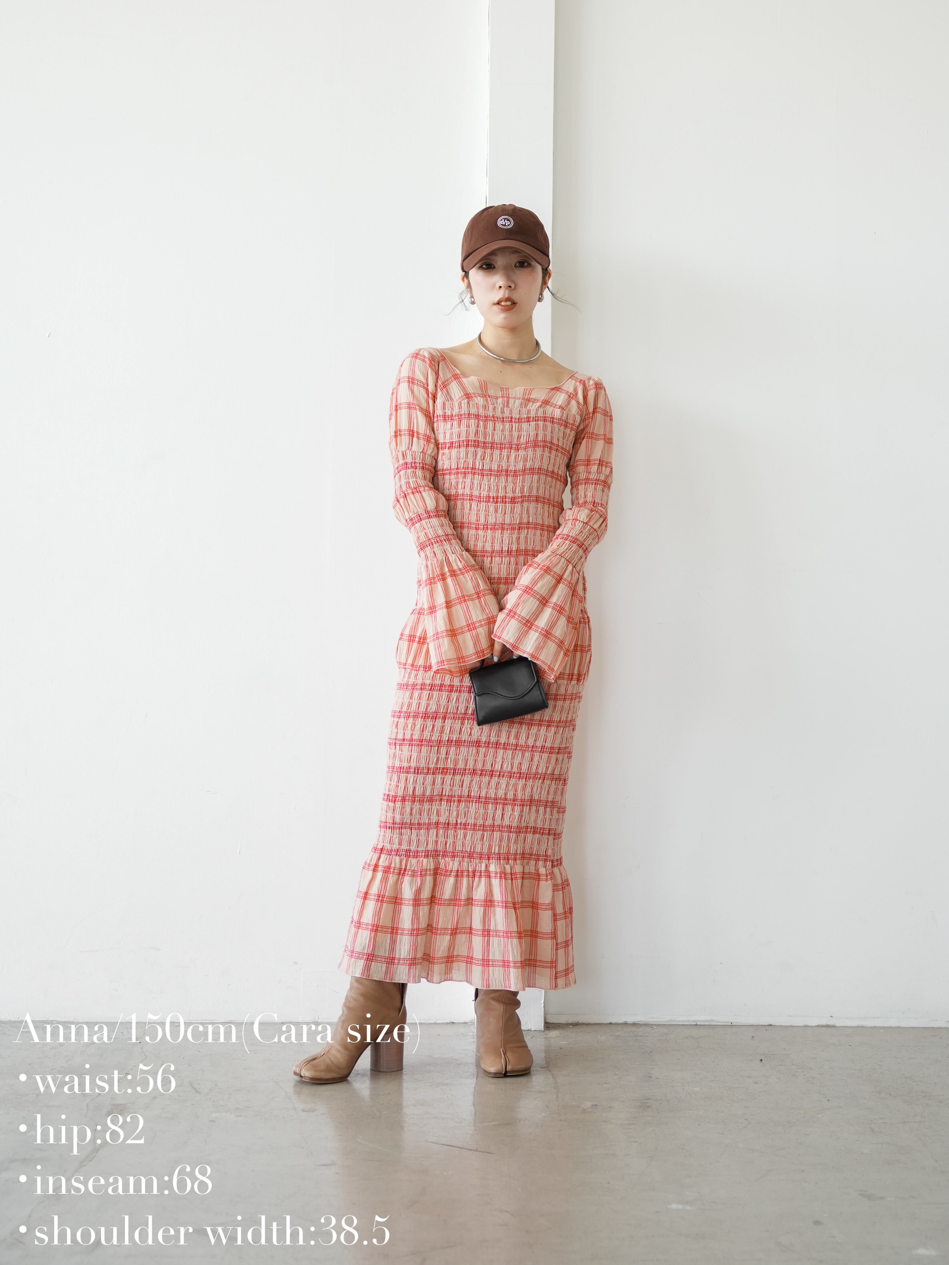 shirring bell sleeve onepiece | Katrin TOKYO