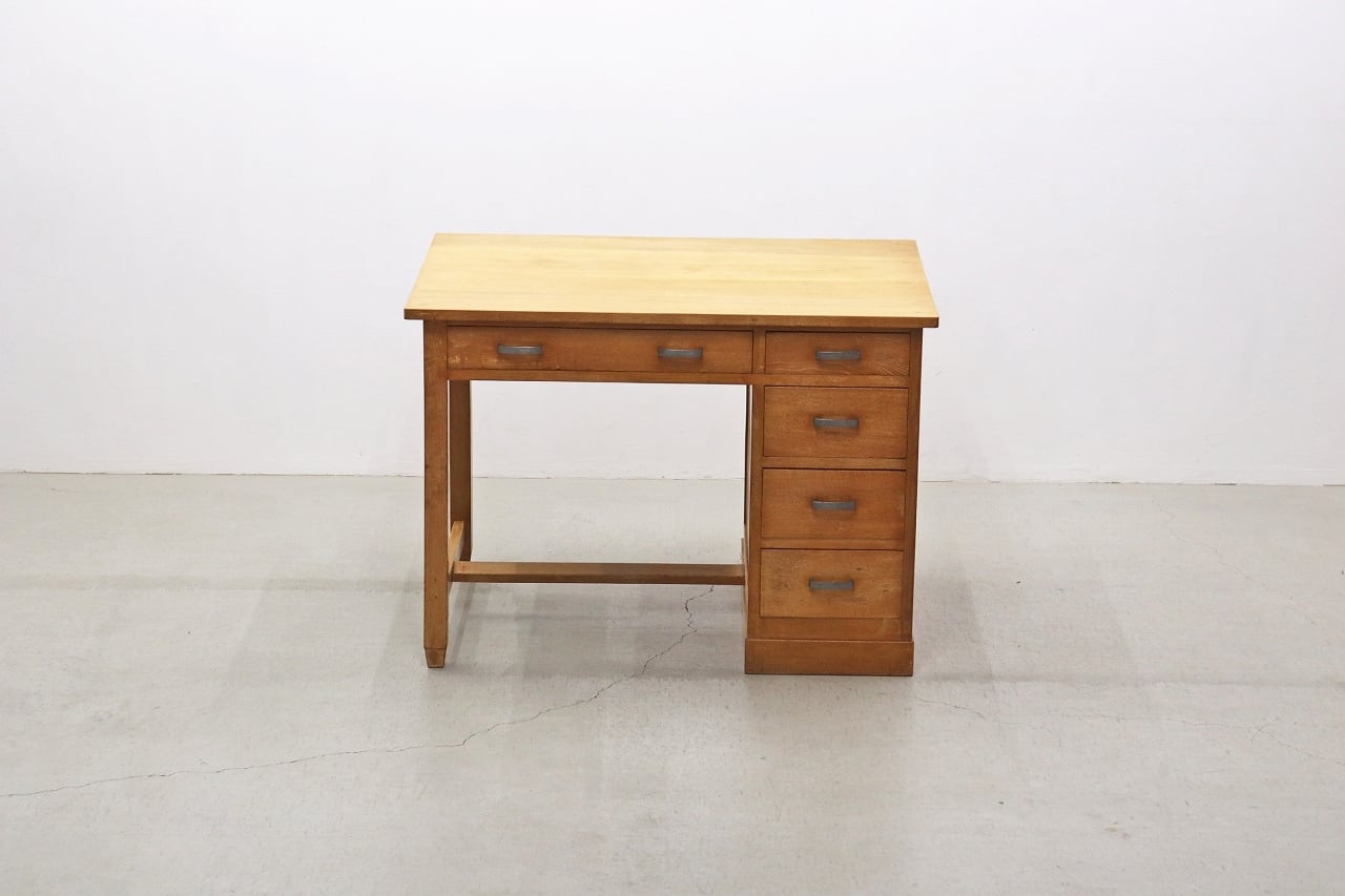 レトロな片袖机【専用】 事務用ナチュラル片袖机 幅1000 奥行700 高さ700 KDN-107S 通販