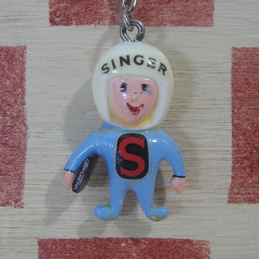 レトロ キーホルダーKEY SMILEY COM