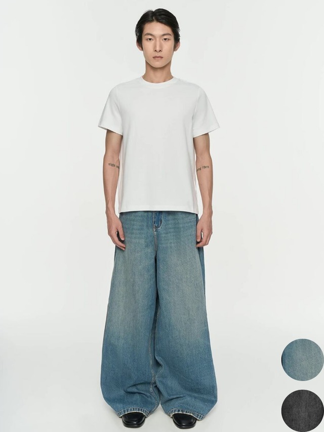 NFAI. Wide leg denim pants