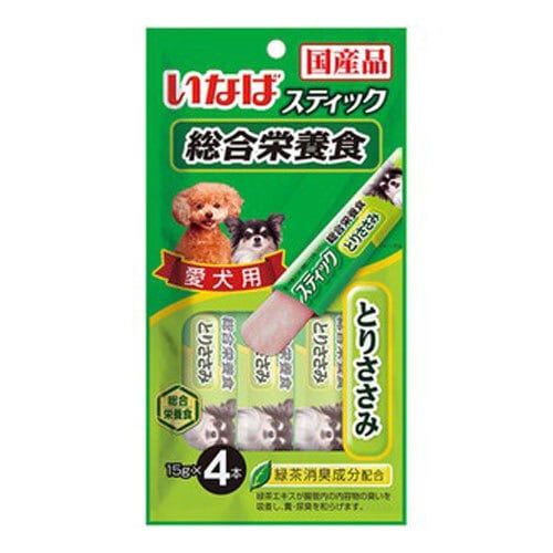 いなばペットフード]スティック 総合栄養食 とりささみ 15g×4本