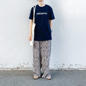 【Scandinavian cafe】KOBENHAVN T-shirt (white/navy)