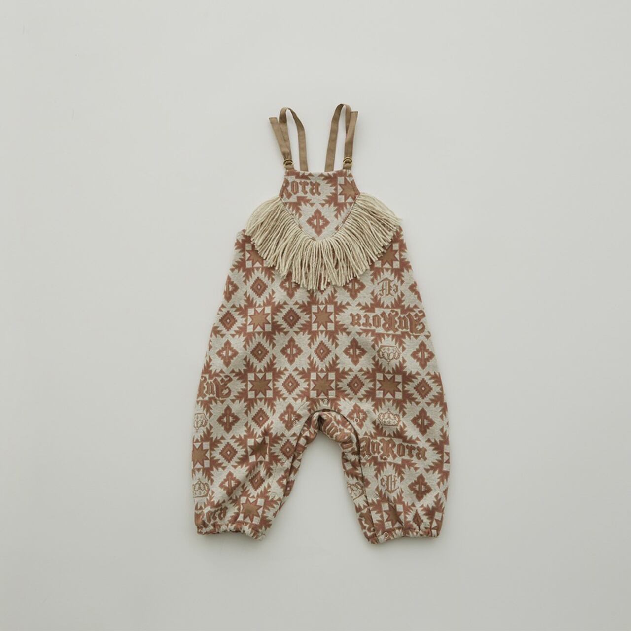 eLfinFolk(エルフィンフォルク)/ Eight Star Jaquard Rompers / beige / 80,90cm