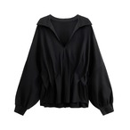Pleated loose batwing sleeve coat (ME197)
