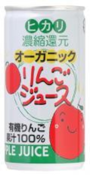 30本 オーガニックりんごジュース １９０ｇ　ヒカリ