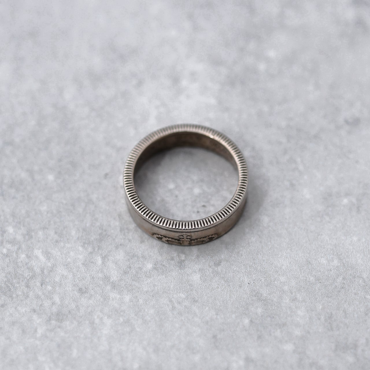 デンマーク 1クローネ コインリング｜DENMARK 1KRONE COINRING