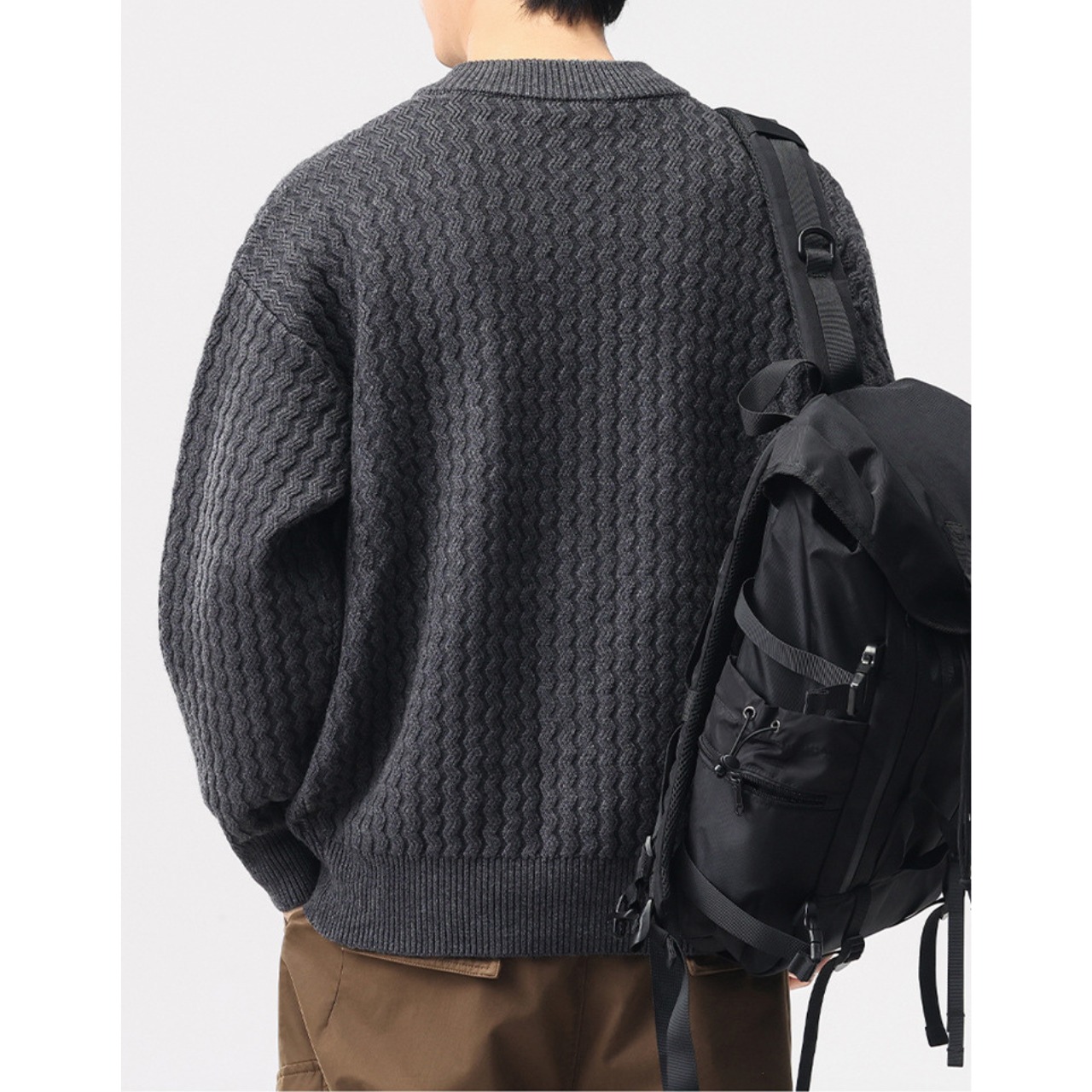 スタンドネックテクスチャーカーディガン 　TB1803・画像3