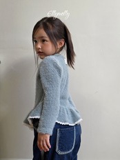 エリーモリー / ELLY MOLLY / 雪の結晶フリルTシャツ / 韓国子供服 / ジュニア / 26winter〖取寄〗*13~15号*