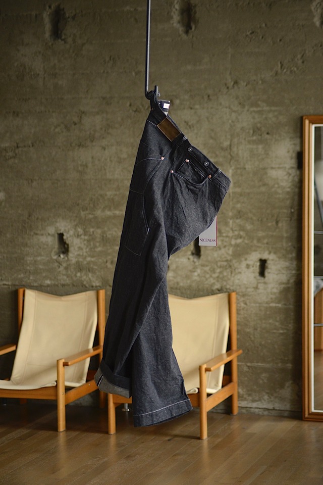 NICENESS / H.DIGGLE DENIM PAINTER PANTS(Black)