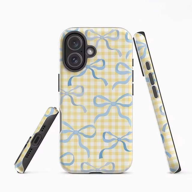 ブルーリボンギンガム iPhoneケース（iphone12-17対応）0200